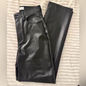Abercrombie & Fitch 90s Straight Ultra High Rise Vegan Leather Pants